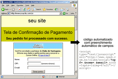 Exemplo de c�digo com preenchimento manual dos campos