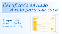 Certificado enviado direto para sua casa