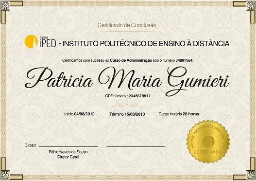 Certificado iPED